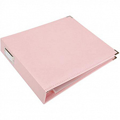 Альбом 30х30 см "Кожаный. Baby pink" с файлами (American Crafts)