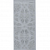 Контурные наклейки "Большие уголки с орнаментом", цвет серебро
