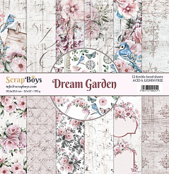 Набор бумаги 30х30 см "Dream garden", 12 листов (ScrapBoys)