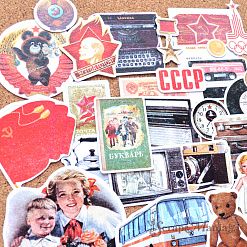 Набор высечек из бумаги "СССР. Пионерский значок", 31 шт (ScrapMania)