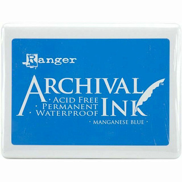 Водостойкая перманентная подушечка Archival Ink XL Manganese Blue Марганцевый синий (Ranger)