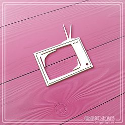 Чипборд "Старый телевизор", 4,3х4,8 см (СкрапМагия)