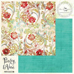 Бумага "Paisley&Vine. Splendor" (Blue Fern)