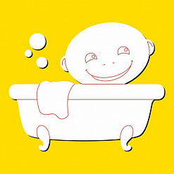 Украшение из чипборда "Малыш в ванной" (КреативАрт)