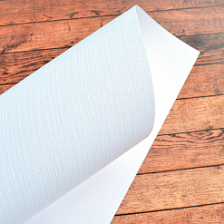 Дизайнерская бумага 30х30 см премиум Extra blank "Лен. Яркий белый"