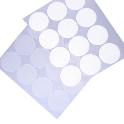 Набор кнопок-липучек на клеевой основе "Круг прозрачный", диаметр 3 см, 12 шт