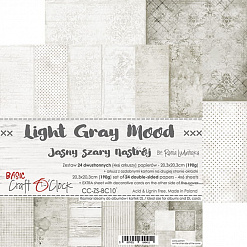 Набор бумаги 20х20 см "Light gray mood", 24 листа (CraftO'clock)