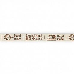 Лента хлопковая "Hand made", ширина 1,6 см, длина 3 м (Gamma)