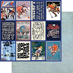 Набор бумаги 30х30 см "Hockey", 14 листов (Authentique)