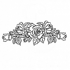 Штамп "Розы бордюр", 6,5х2,5 см (Студия "Елена")
