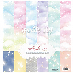 Набор бумаги 30х30 см "Shades sky", 12 листов (Asuka Studio)