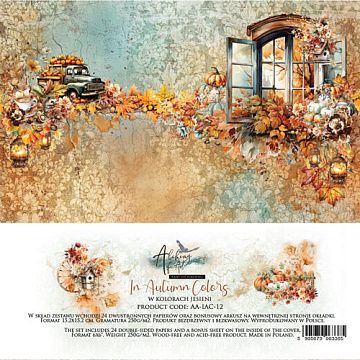 Набор бумаги 15х15 см "In Autumn Colors", 24 листа (Alchemy of Art)