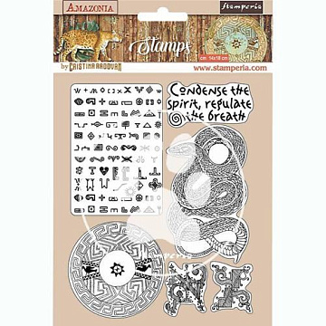 Резиновый штамп "Amazonia. Snake", 6,2х9,3 см (Stamperia)