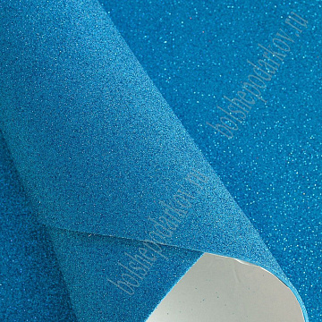 Лист фоамирана А4 с глиттером "Синий", на клеевой основе, 2 мм