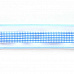 Лента капроновая с репсовой вставкой "Синяя клетка", ширина 4 см, длина 0,9 м