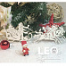 Чипборд "Дед Мороз на тройке лошадей", 5х14,6 см (LeoMammy)