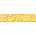 Лента репсовая "Завитки. Желтая", ширина 25 мм, длина 90 см (Magic Hobby)