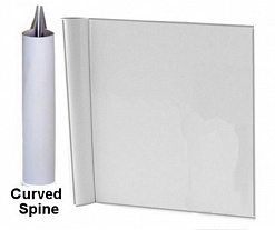 Обложка из картона с дугообразным корешком, белая, для страниц 10х15 см (Zutter)