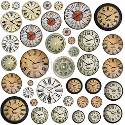 Бумага "Clocks. Картинки для вырезания" (CraftO'clock)