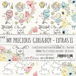 Набор бумаги 30х15,5 см "My precious. Girl&Boy", 12 листов (CraftO'clock)