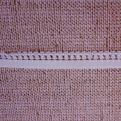 Лента кружевная эластичная "Кисточки", цвет белый, ширина 1 см, длина 0,9 м