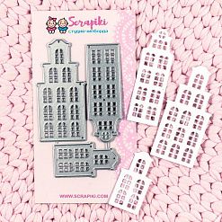 Нож "Набор домиков", 3,5х7,3 см (Scrapiki)
