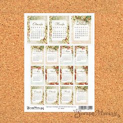 Скрап-карта А4 "Календарь 2025. Винтажный Новый Год" (ScrapMania)