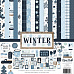 Набор бумаги 30х30 см с наклейками "Winter", 12 листов (Echo Park)