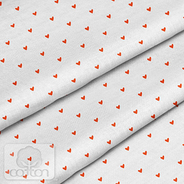 Отрез ткани 79х50 см "Сердечный день" (Cotton)
