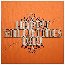 Украшение из гофро-картона "Happy Valentines day" (GoldenHands)
