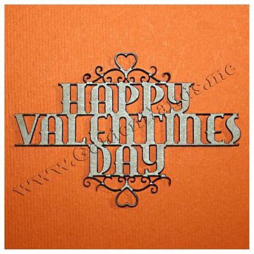Украшение из гофро-картона "Happy Valentines day" (GoldenHands)