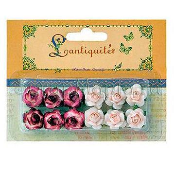 Набор цветов "Розочки", бежево-бордовые (Lantiquite)