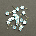 Набор мини-цветочков "Бирюзовые с белым", 20 шт (Craft)
