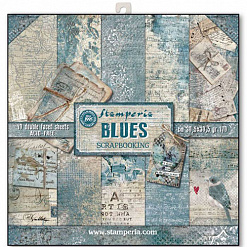 Набор бумаги 30х30 см "Blues", 10 листов (Stamperia)