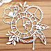 Украшение из чипборда "Орнамент с шестеренками и перьями" (Просто небо)