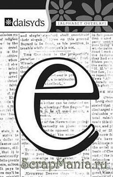 Буква-оверлей "e", 1 лист (Daisy d's)