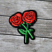 Термонаклейка с вышивкой "Две красные розы"