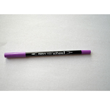 Маркер акварельный двусторонний "Le plume 2", толщина 0,3 мм, цвет бледно-фиолетовый (Marvy Uchida)