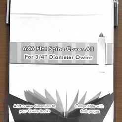 Обложка из плотного картона 15x15 см, белая, с прямым переплетом (Zutter)