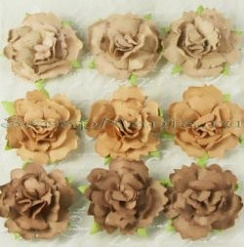 Набор объемных цветов "Коричневые розы" (Prima Marketing)