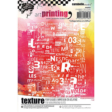 Резиновый штамп "Collage lettres et chiffres. Коллаж из букв и цифр" (Carabelle Studio)