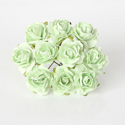 Букет кудрявых роз "Светло-зеленый 2", 2 см, 10 шт (Craft)