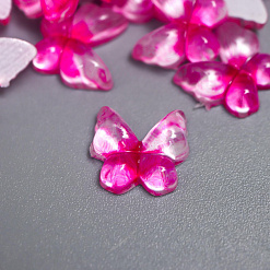 Акриловое украшение "Бабочка", цвет розовый