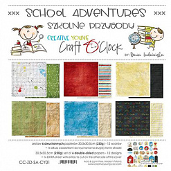 Набор бумаги 30х30 см "School Adventures", 6 листов (CraftO'clock)