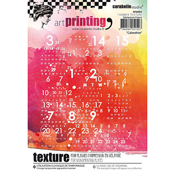 Резиновый штамп "Calendrier. Календарь" (Carabelle Studio)