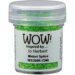 Пудра для эмбоссинга с глиттером "Midori Splice. Зеленый ликер" (WOW)