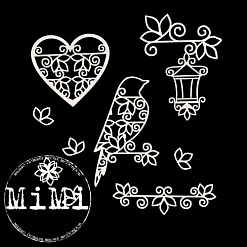 Набор украшений из чипборда "Ажур. Сердце" (MiMi Design)