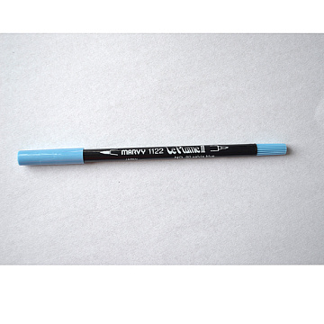 Маркер акварельный двусторонний "Le plume 2", толщина 0,3 мм, цвет голубой шалфей (Marvy Uchida)