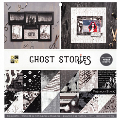 Набор бумаги 30х30 см с фольгированием "Ghost Stories", 36 листов (DCWV)