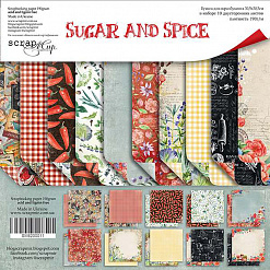 Набор бумаги 30х30 см "Sugar and Spice", 10 листов (Скрапмир)